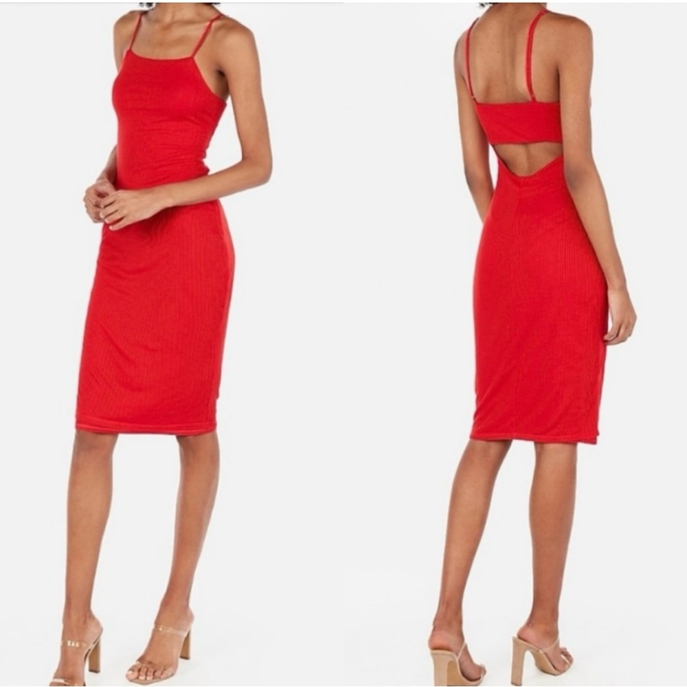Express Ribbed Midi Dress